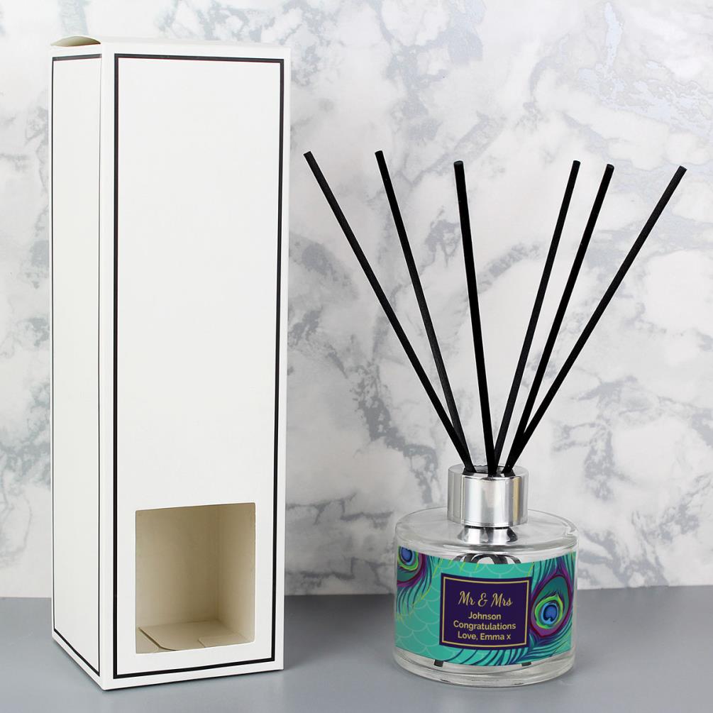 Personalised Peacock Reed Diffuser Extra Image 1